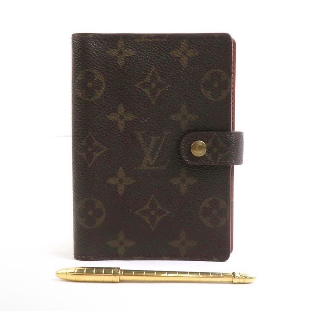 Louis Vuitton Monogram Agenda Planner PM w Gold Pen